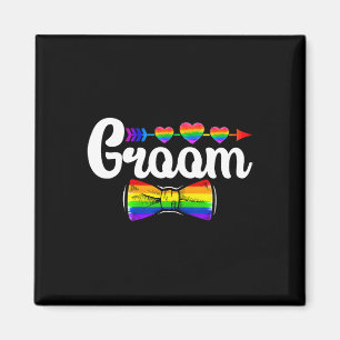 Groom Lgbt Pride Gay Bachelor Wedding Engagement L Magnet