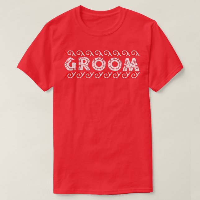 Groom Maori Style Tribal Tattoo Couple Gift Idea 1 T-Shirt (Design Front)