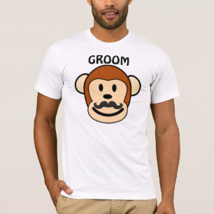 Groom Monkey With Moustache T-Shirt