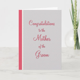 Groom Mother's Pink Polka Lace Card