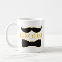 Groom Moustache And Bow Tie