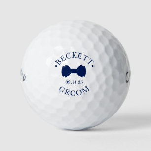 Groom Nlue Bow Tie Golf Balls