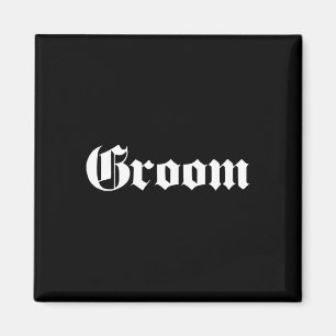 Groom Old School Design - Bachelor Party - Wedding Magnet