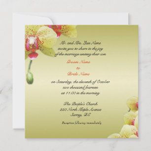 Groom parents' wedding invitations
