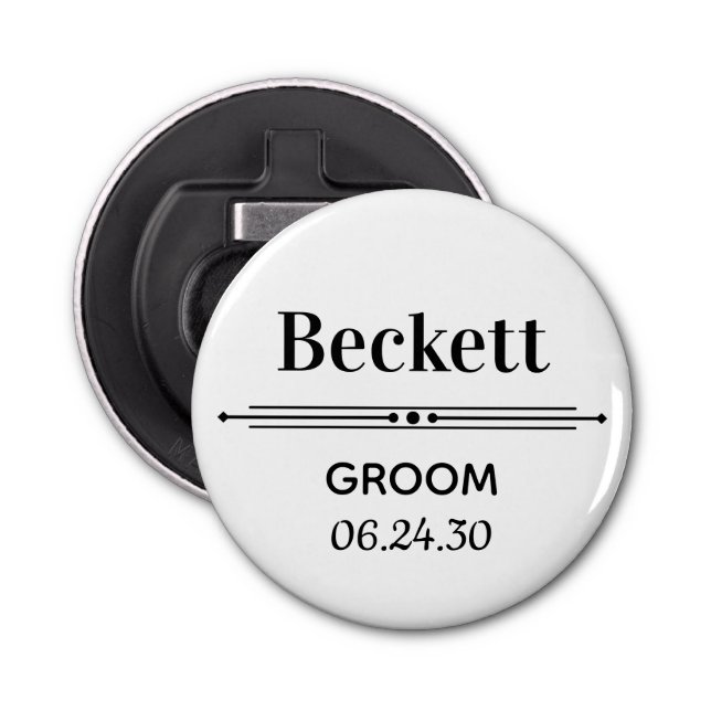 Groom Personalised Bottle Opener (Front)