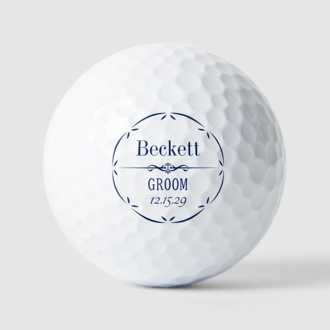 Groom Personalised Golf Balls (Front)
