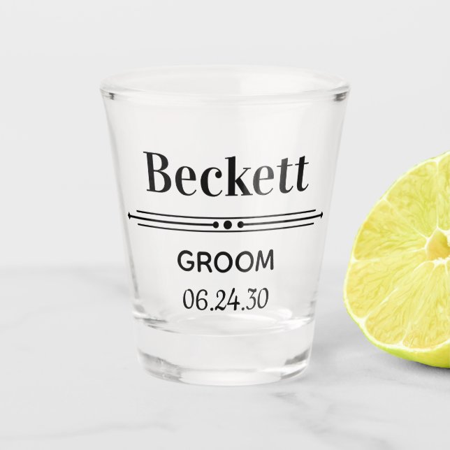 Groom Personalised Shot Glass (Front)