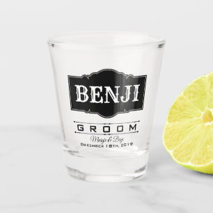 GROOM PERSONALIZED SHOT GLASS