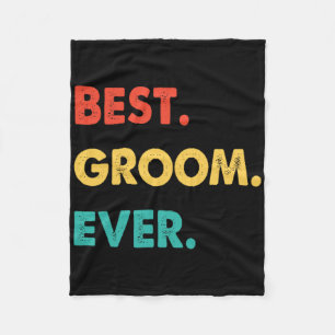 Groom Profession Retro Best Groom Ever Fleece Blanket