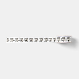 Groom Route 66 Satin Ribbon