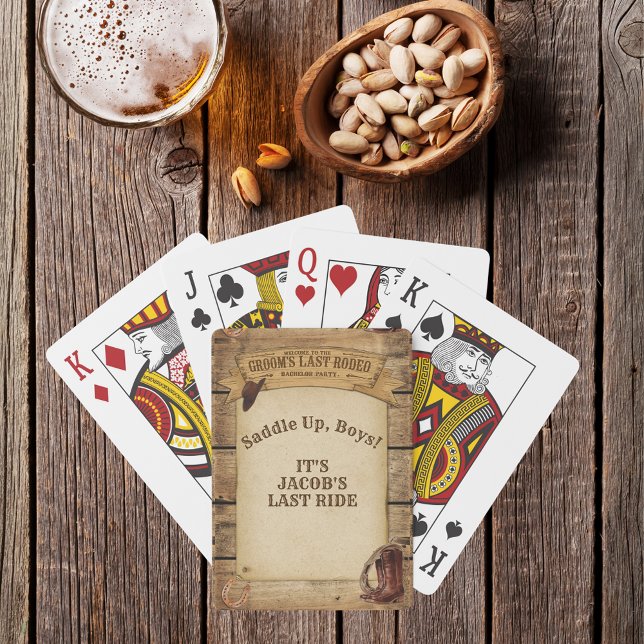 Groom’s Last Rodeo Cowboys Saddle Up Boys Playing Cards (Groom’s Last Rodeo Cowboys Saddle Up Boys Poker Cards)