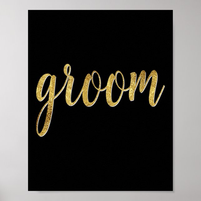 Groom Script Bridal Wedding Bride  Poster (Front)