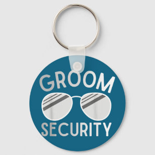 Groom security sunglasses bachelor party stag  key ring