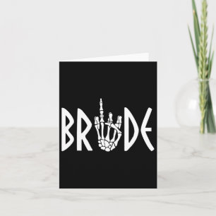 Groom Skeleton Gothic Wedding Engagement Halloween Card