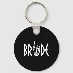 Groom Skeleton Gothic Wedding Engagement Halloween Key Ring