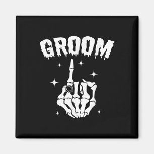 Groom Skeleton Hand Wedding Halloween Couples Matc Magnet