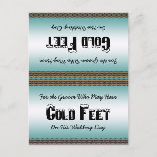 Groom Socks Cold Feet Postcard