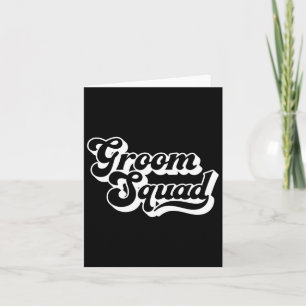 Groom Squad Bachelor Party Men Crew Matching Group Card