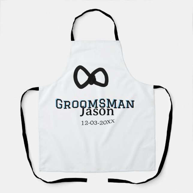 Groom Squad groomsman bachelorette party add name  Apron (Front)