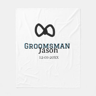 Groom Squad groomsman bachelorette party add name Fleece Blanket