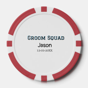 Groom Squad groomsman bachelorette party add name Poker Chips
