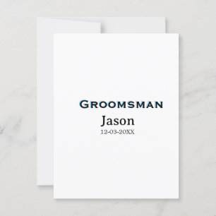 Groom Squad groomsman bachelorette party add name  Postcard