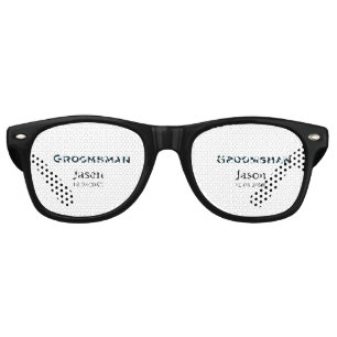 Groom Squad groomsman bachelorette party add name  Retro Sunglasses