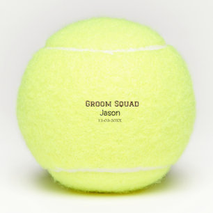 Groom Squad groomsman bachelorette party add name Tennis Balls