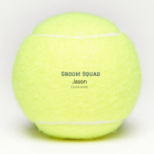 Groom Squad groomsman bachelorette party add name Tennis Balls