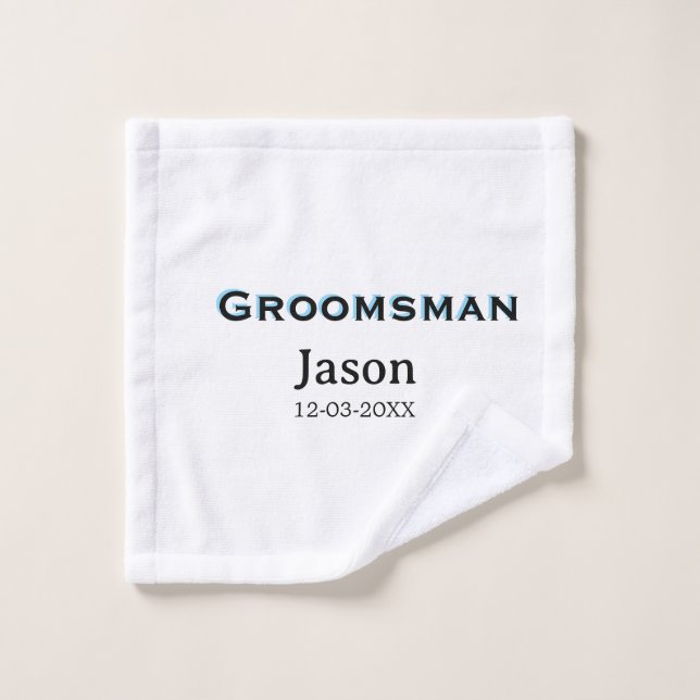 Groom Squad groomsman bachelorette party add name  Wash Cloth (Wash Cloth)