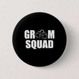 Groom Squad Groomsmen Ring Wedding Bachelor Party 6 Cm Round Badge