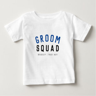 Groom Squad   Modern Bachelor Groomsman Stylish Baby T-Shirt