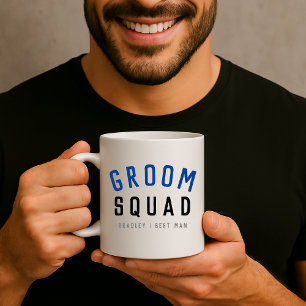 Groom Squad   Modern Bachelor Groomsman Stylish Coffee Mug