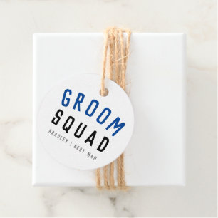 Groom Squad   Modern Bachelor Groomsman Stylish Favour Tags