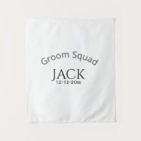 Groom squad name date year bold letter bachelorett