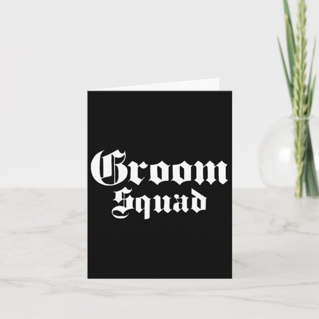 Groom Squad Old School - Bachelor Party - Wedding  Card (Front)