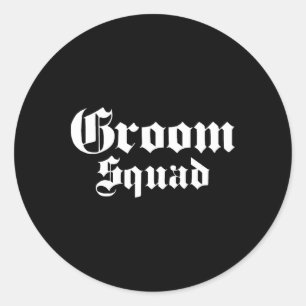 Groom Squad Old School - Bachelor Party - Wedding  Classic Round Sticker