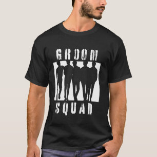 Groom Squad Silhouette Groomsmen Bachelor Party Ma T-Shirt