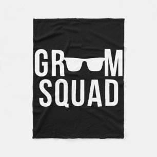 Groom Squad Sungles Wedding Bachelor Party  Fleece Blanket