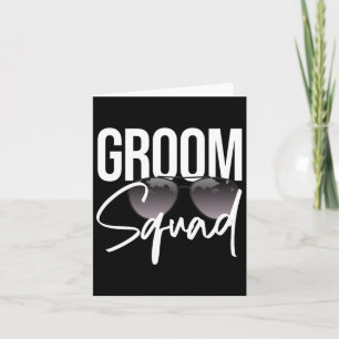 Groom Squad Sungles Wedding Matching Bachelor Part Card