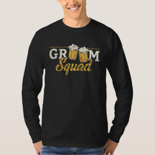 Groom Squad Team Beer Bachelor Party Fun Bachelo T-Shirt