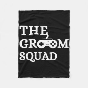 Groom Squad Wedding Bachelor Party Groomsmen Game Fleece Blanket