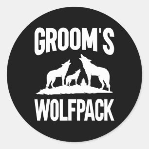Groom Squad Wolfpack 2 Classic Round Sticker