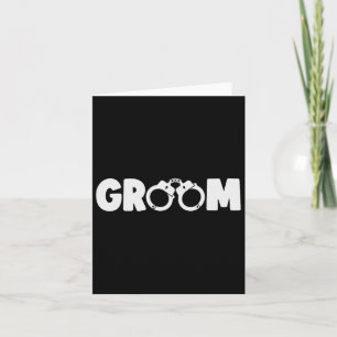 Groom Squat Bachelor Party Wedding Rehearsal Dinne Card