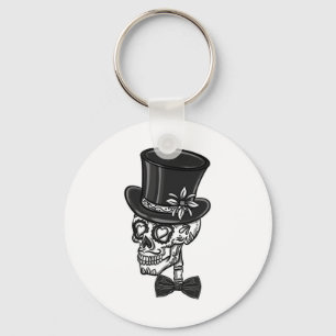 Groom Sugar Skull Bachelor Party 1  Key Ring