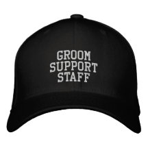 'Groom Support Staff' Black & White Groomsmen Gift