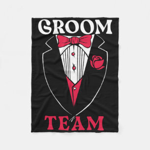 Groom Team Groom Squad Stag Night Bachelor Party Fleece Blanket
