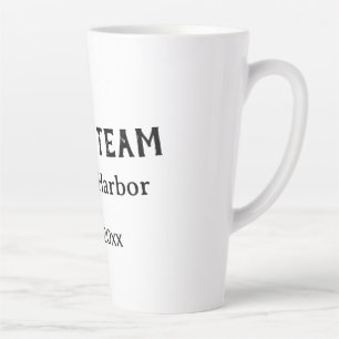 Groom team groomsman name date bachelore party latte mug