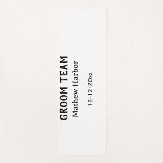 Groom team groomsman name date bachelore party yoga mat