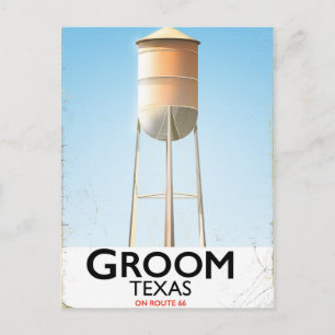 Groom Texas Route 66 Americana travel print Postcard